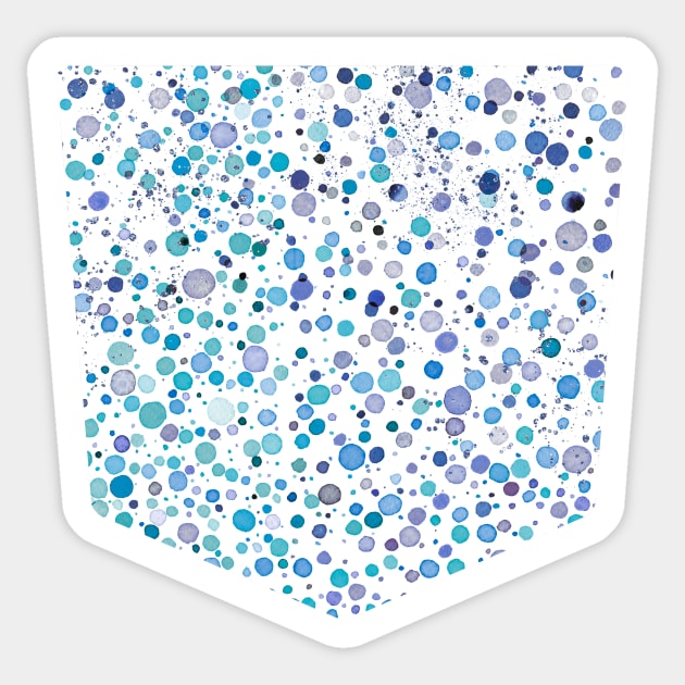 Pocket - FIREFLIES DOTS BLUE Sticker by ninoladesign